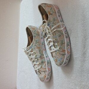 Keds×Rifle Paper Co. Coral Floral Double Decker Ladies 10 Sneakers Cute Vguc NB